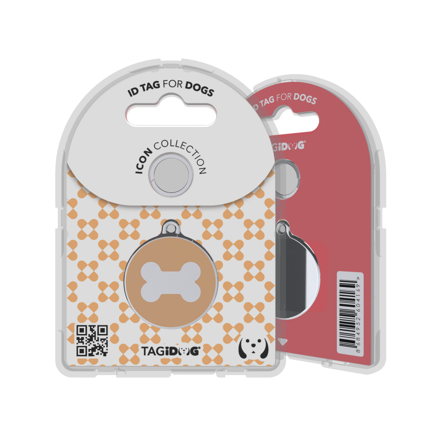 Icon Bone Orange ID Tag Medium
