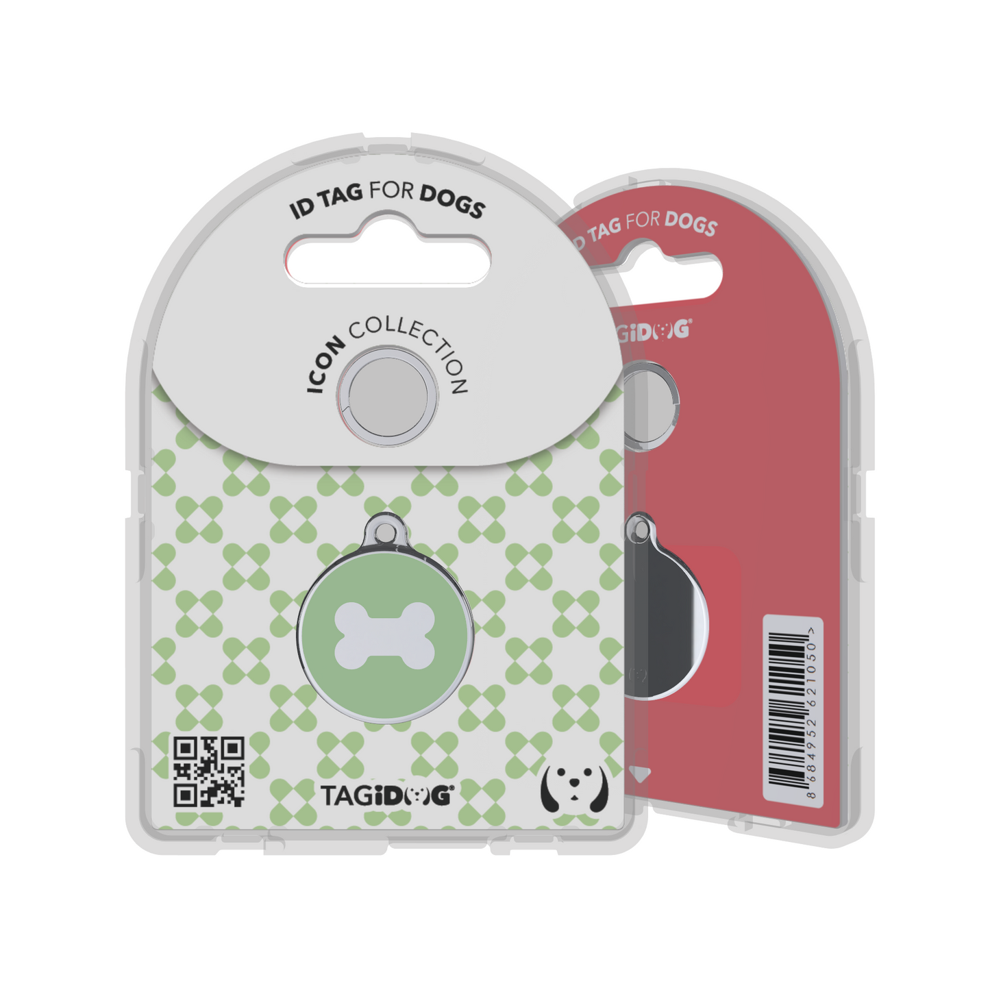 Icon Bone Green ID Tag