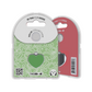 Solid Heart Green ID Tag