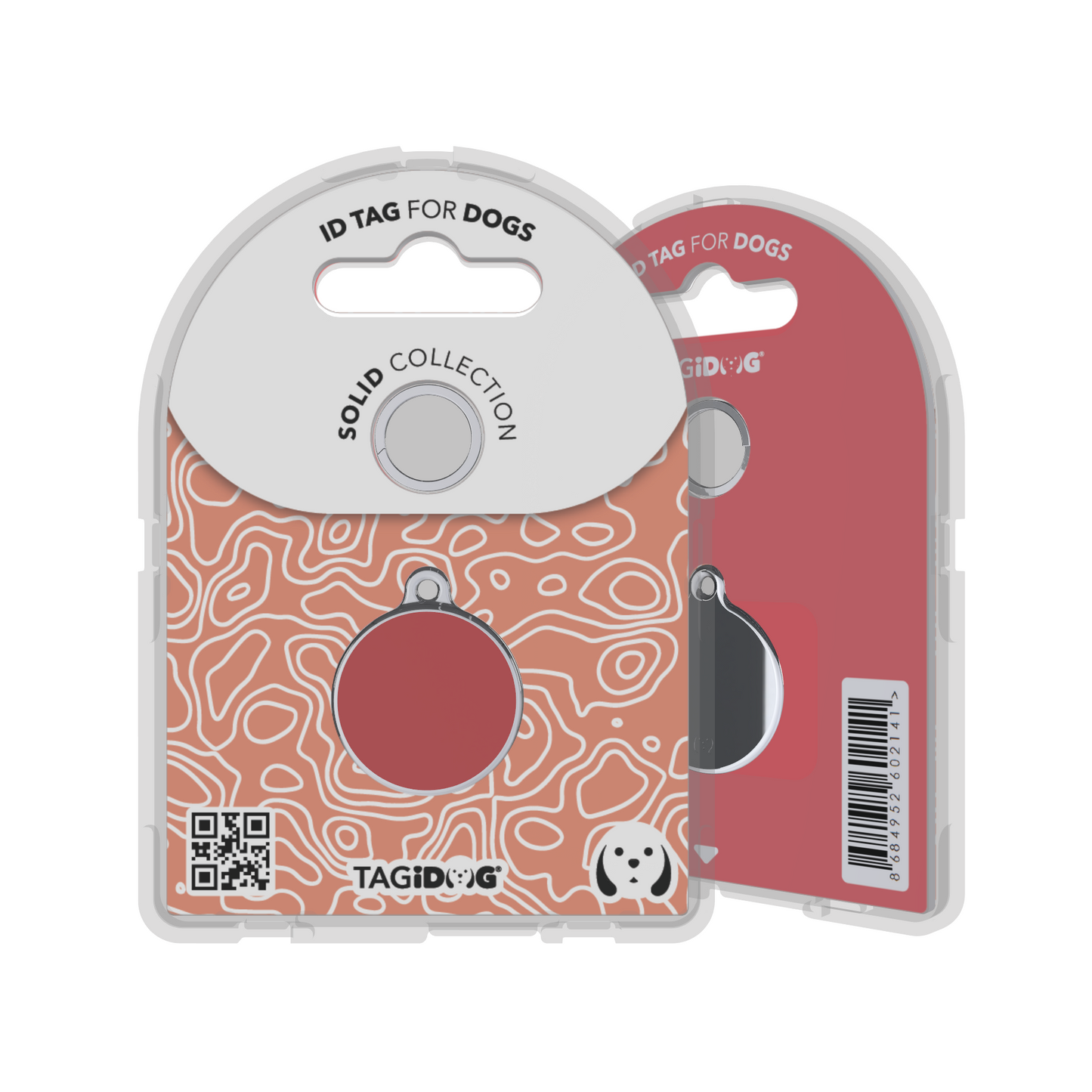 Solid Round Red ID Tag