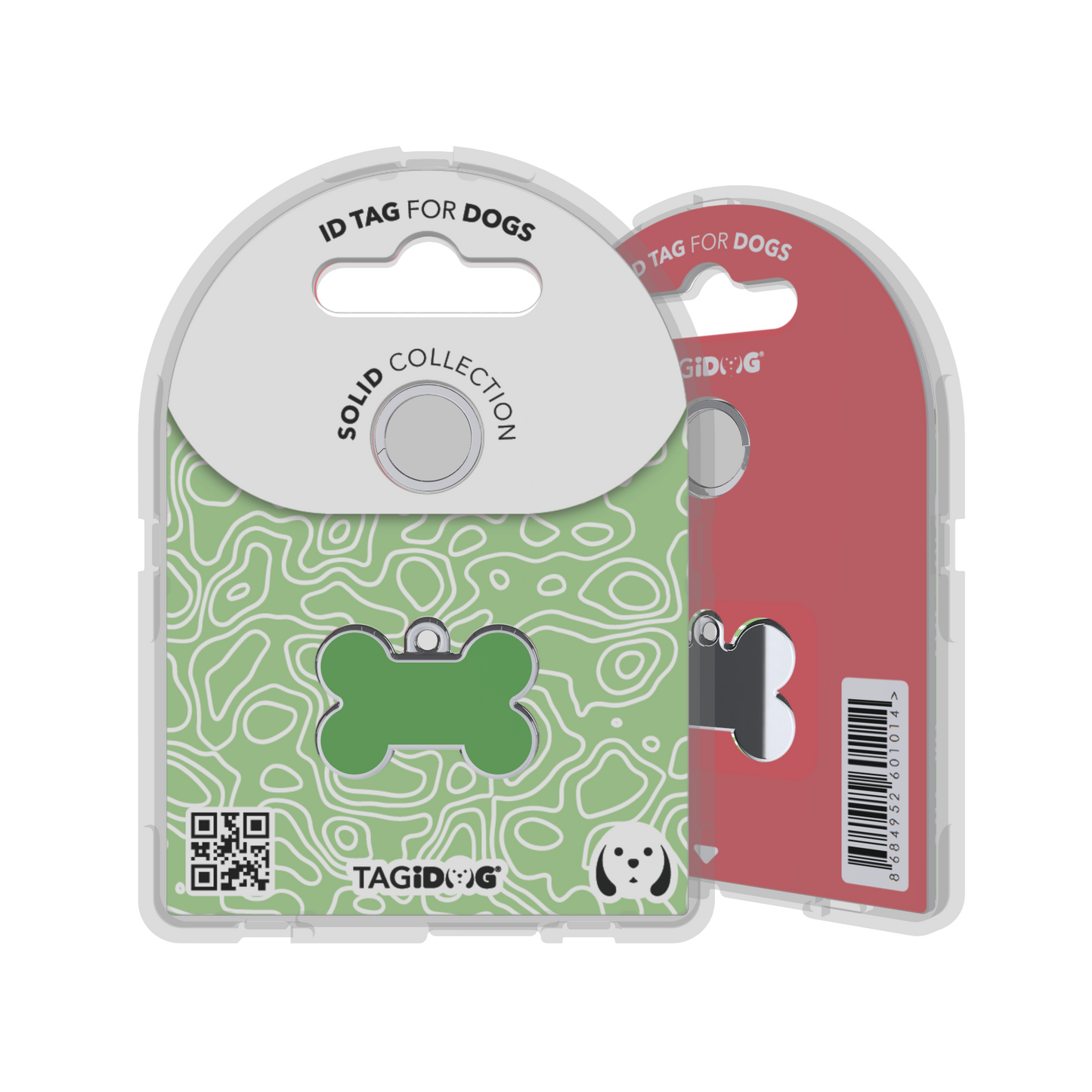 Solid Bone Green ID Tag Small