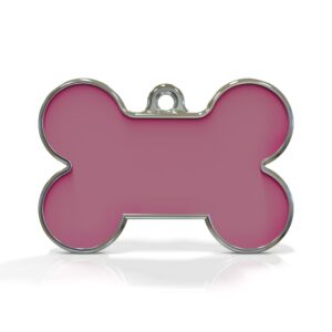 Solid Bone Pink  ID Tag Medium