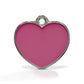 Solid Heart Pink ID Tag