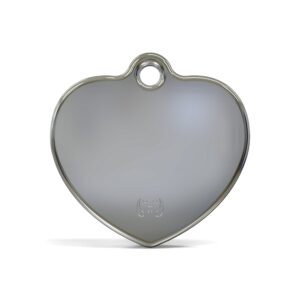Solid Heart Pink ID Tag