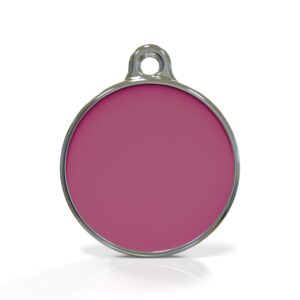 Solid Round Pink ID Tag