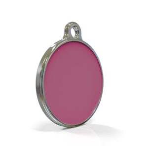 Solid Round Pink ID Tag