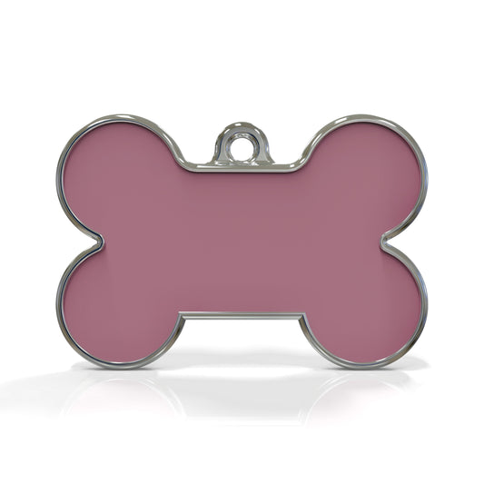 Solid Bone Pink  ID Tag Medium