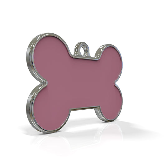Solid Bone Pink  ID Tag Medium