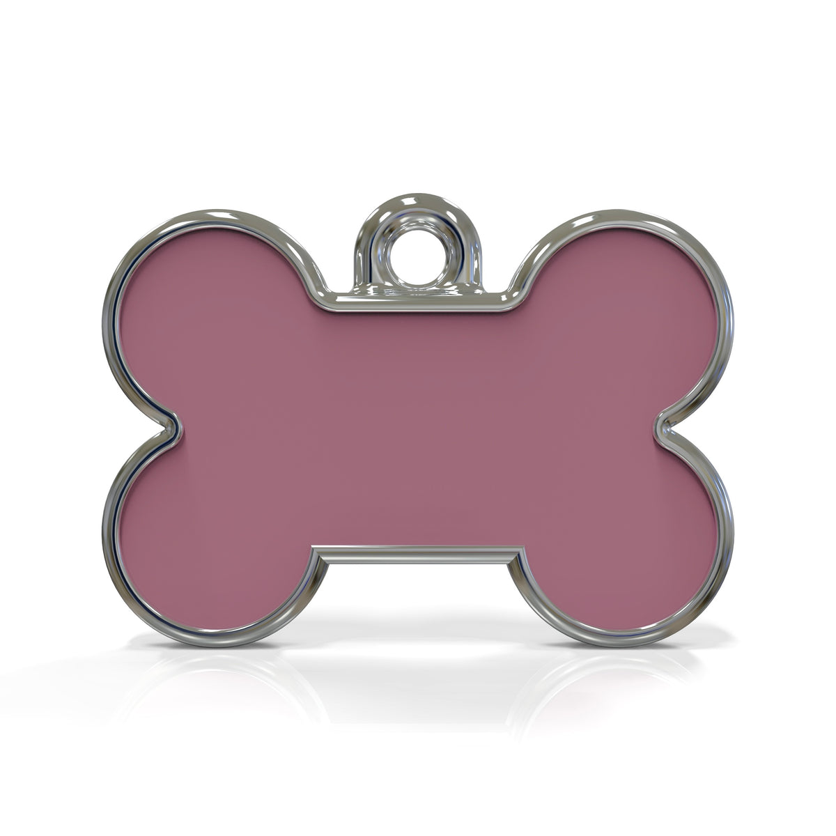 Solid Bone Pink ID Tag Small