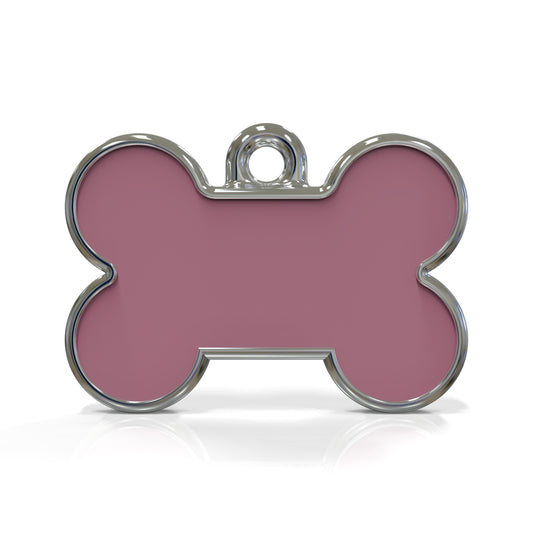 Solid Bone Pink ID Tag Small