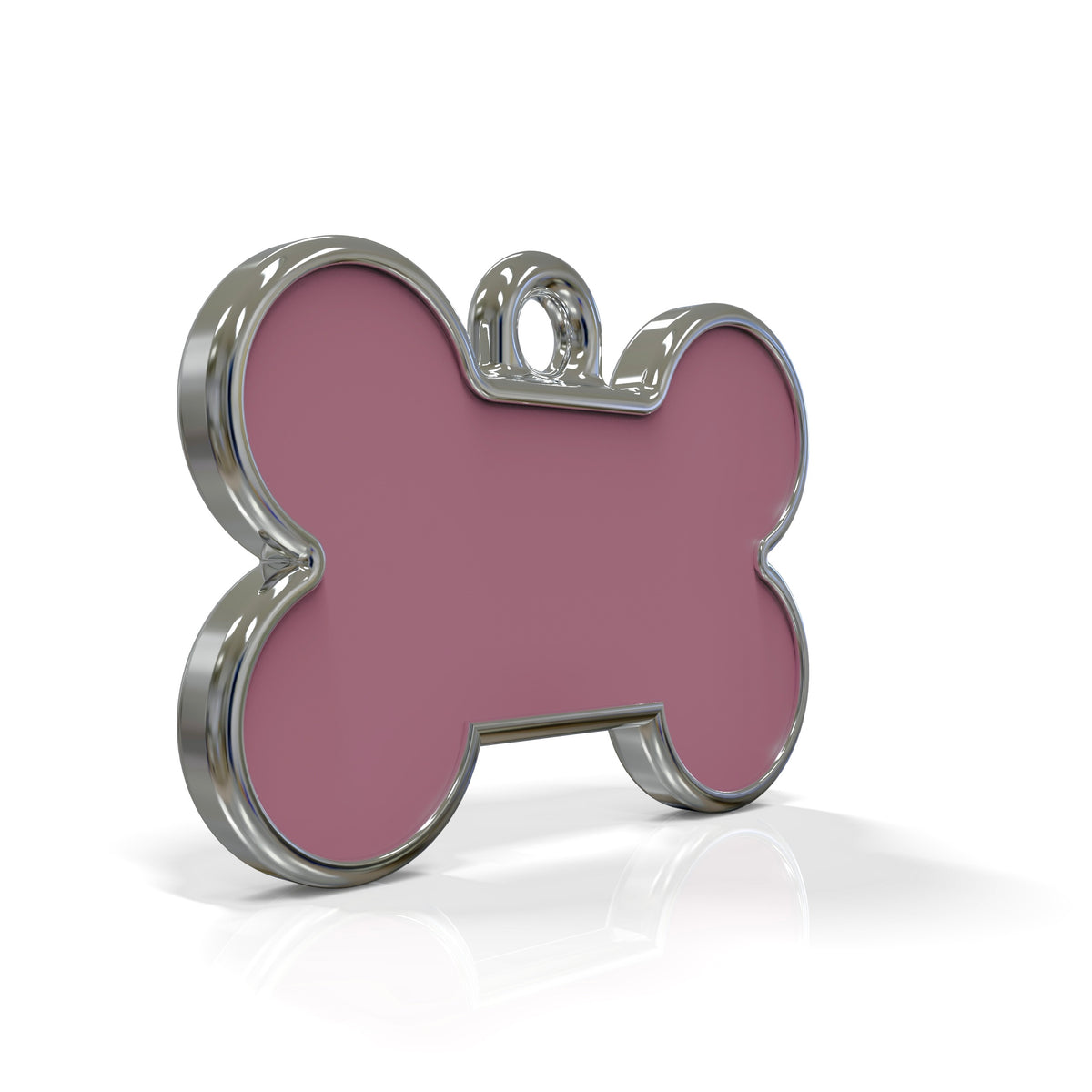 Solid Bone Pink ID Tag Small