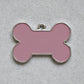 Solid Bone Pink ID Tag Small
