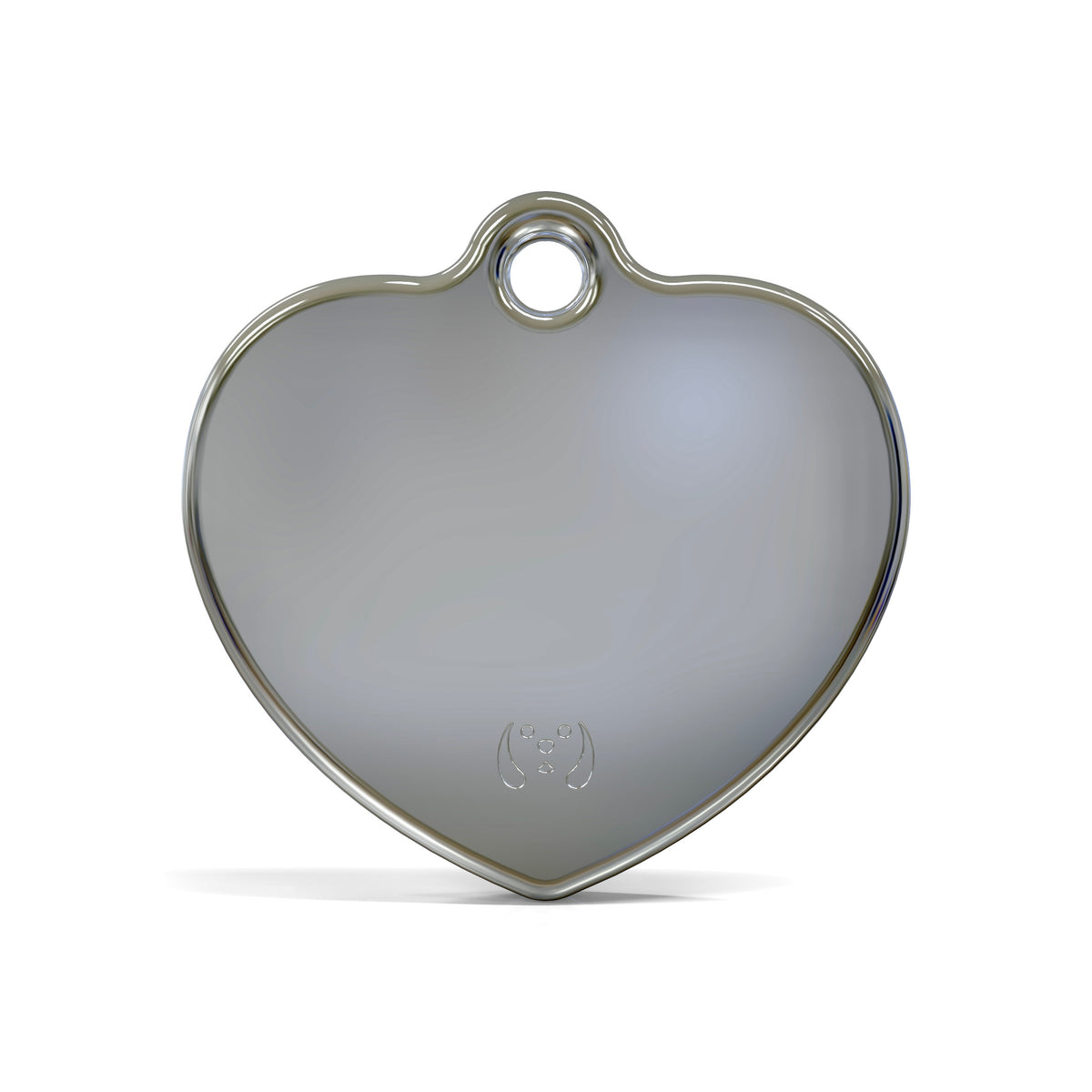 Solid Heart Pink ID Tag