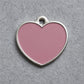 Solid Heart Pink ID Tag