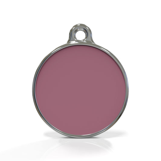 Solid Round Pink ID Tag