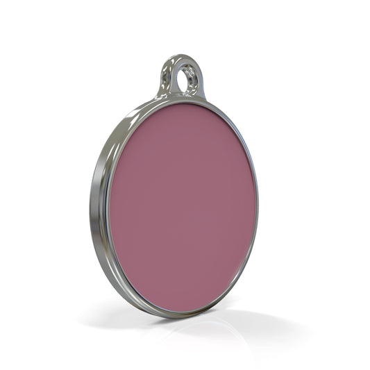 Solid Round Pink ID Tag