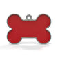 Solid Bone Red ID Tag Small