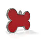 Solid Bone Red ID Tag Small
