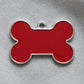 Solid Bone Red ID Tag Small