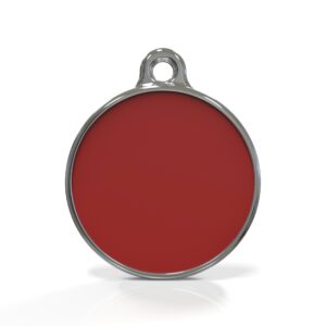 Solid Round Red ID Tag