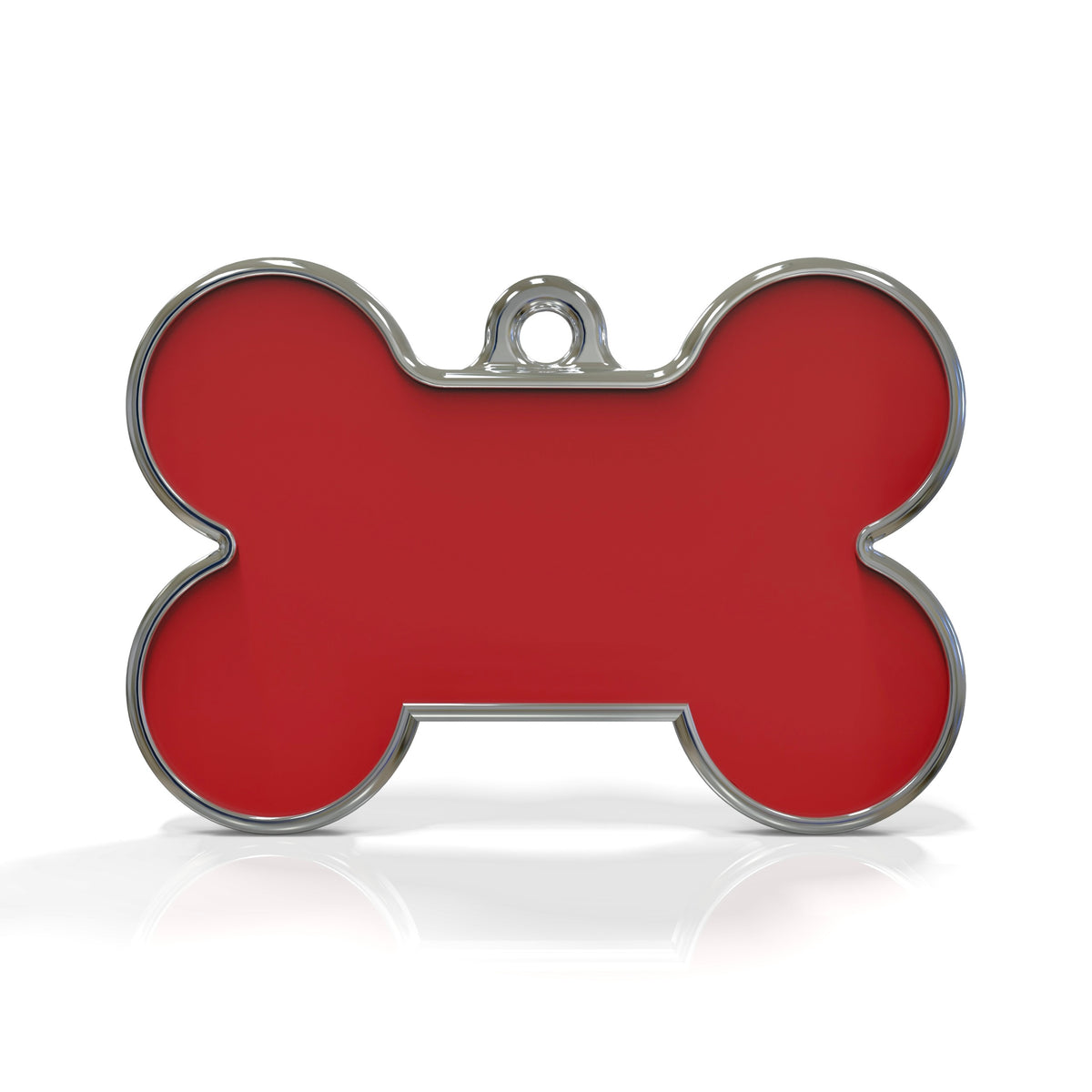Solid Bone Red ID Tag Medium