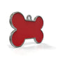 Solid Bone Red ID Tag Medium