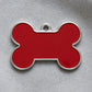 Solid Bone Red ID Tag Medium
