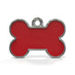 Solid Bone Red ID Tag Small