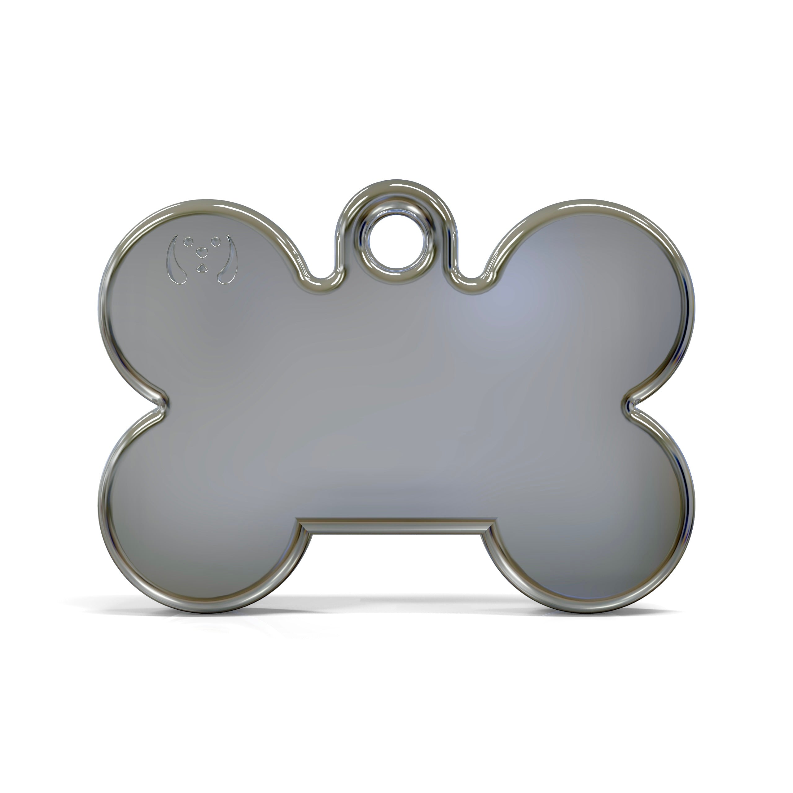 Solid Bone Red ID Tag Small