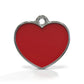Solid Heart Red ID Tag