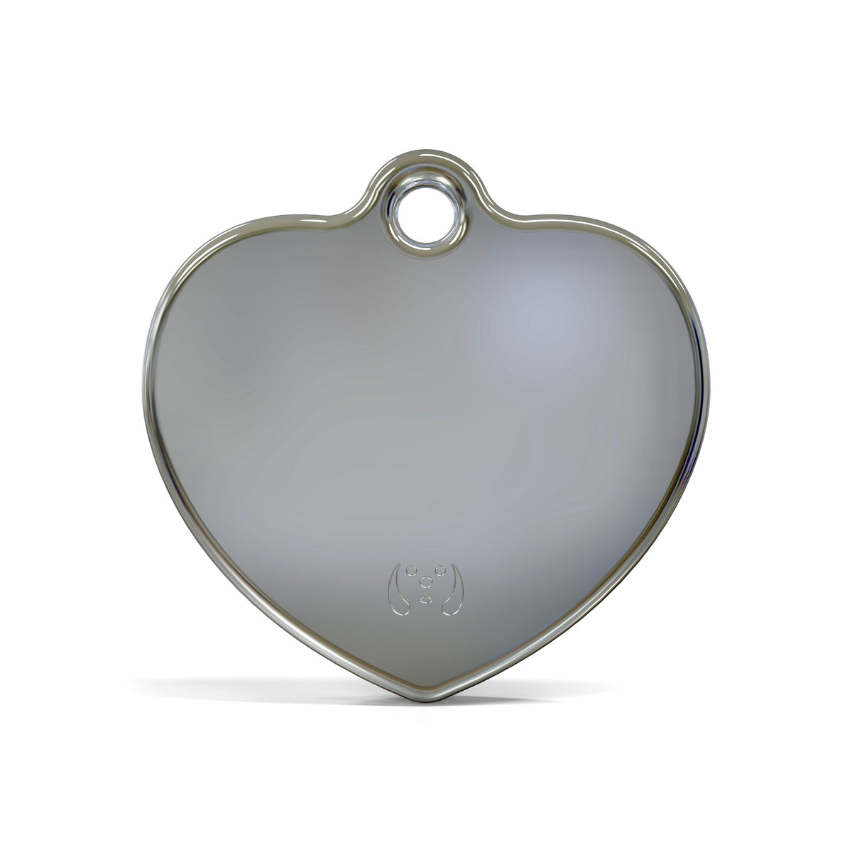 Solid Heart Red ID Tag