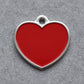 Solid Heart Red ID Tag