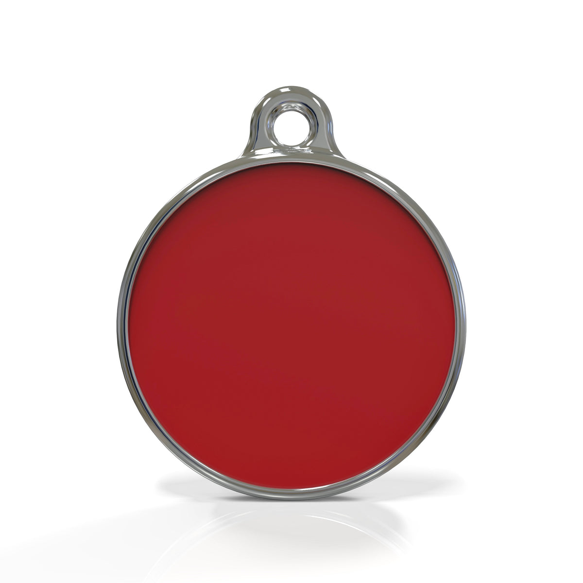 Solid Round Red ID Tag