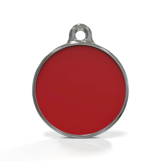 Solid Round Red ID Tag