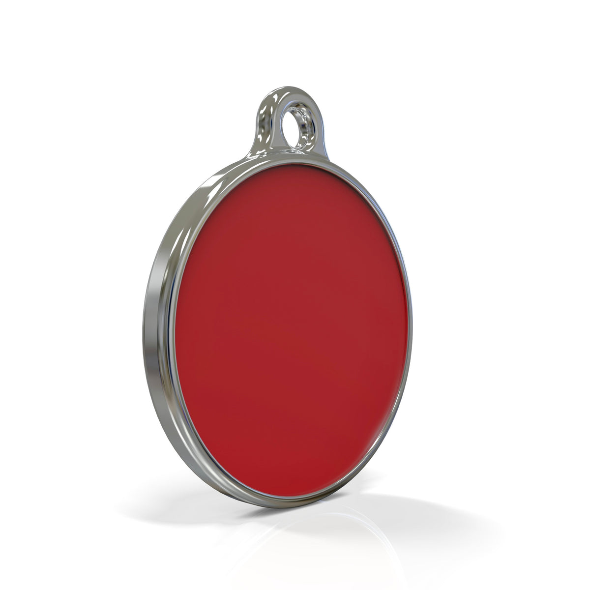 Solid Round Red ID Tag