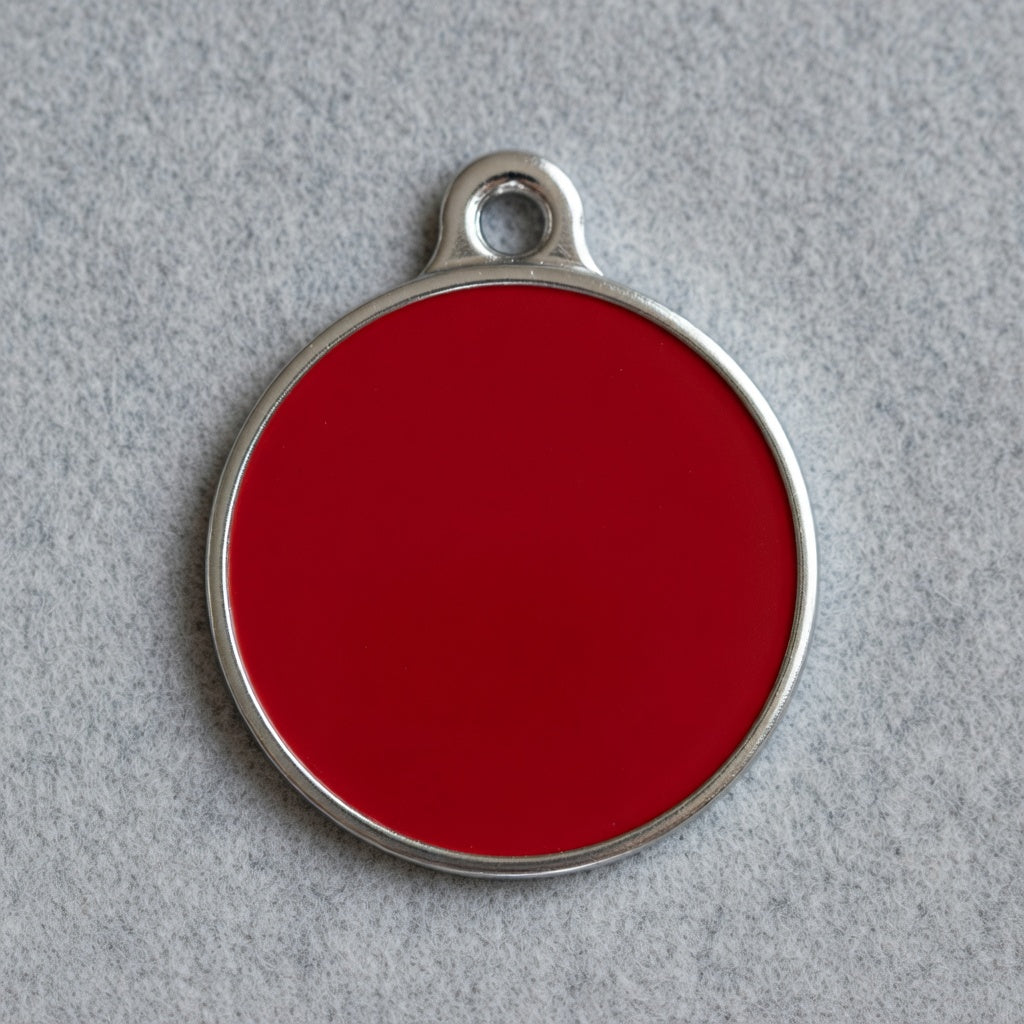 Solid Round Red ID Tag