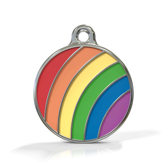 Pride Round Rainbow ID Tag