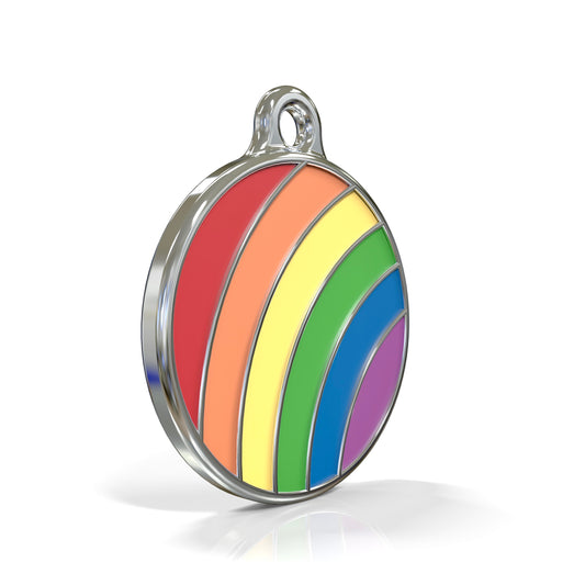 Pride Round Rainbow ID Tag