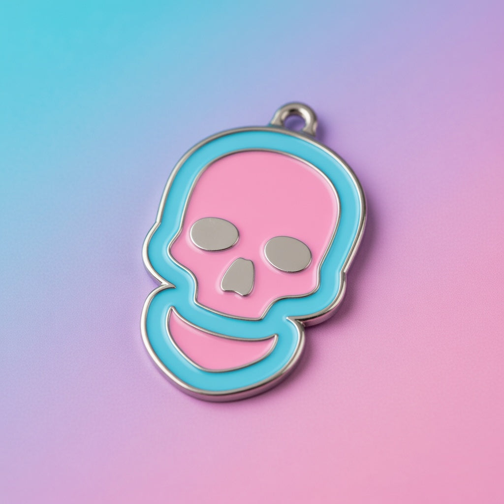 Skull Bubblepop ID Tag