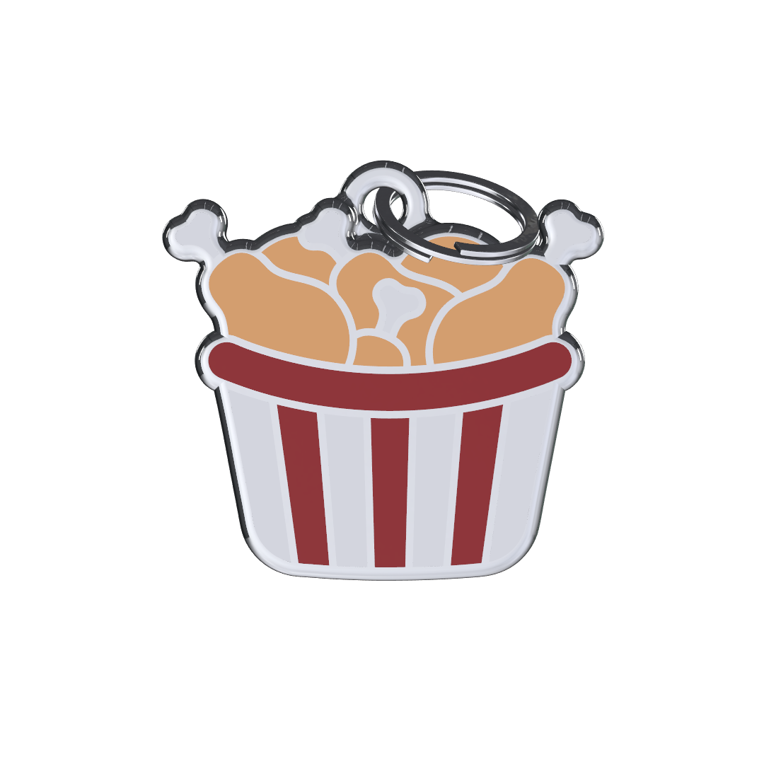 Fast Food Fried Chicken ID Tag