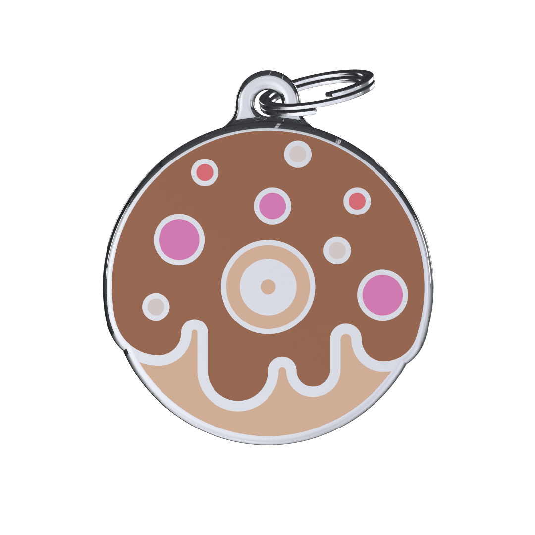 Munchy Donut Brown ID Tag