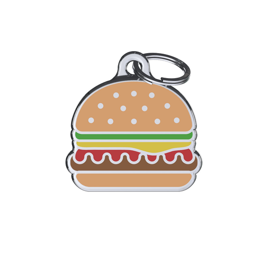 Fast Food Burger ID Tag