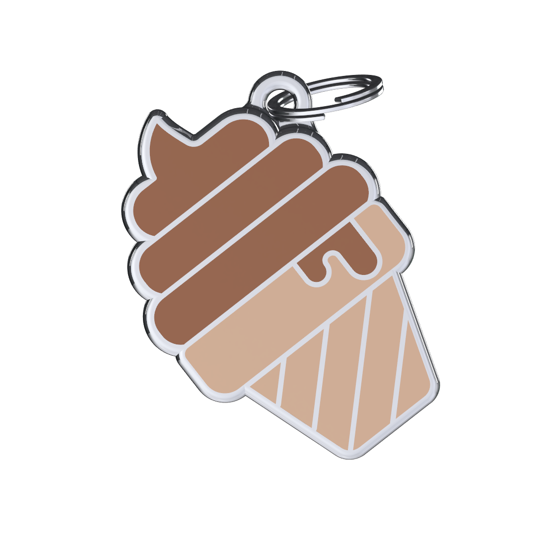 Munchy Ice Cream Brown ID Tag