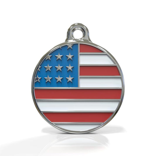 Flag United States ID Tag