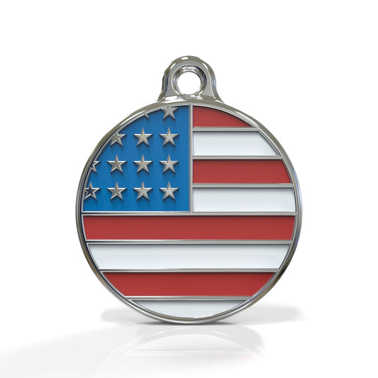 Flag United States ID Tag