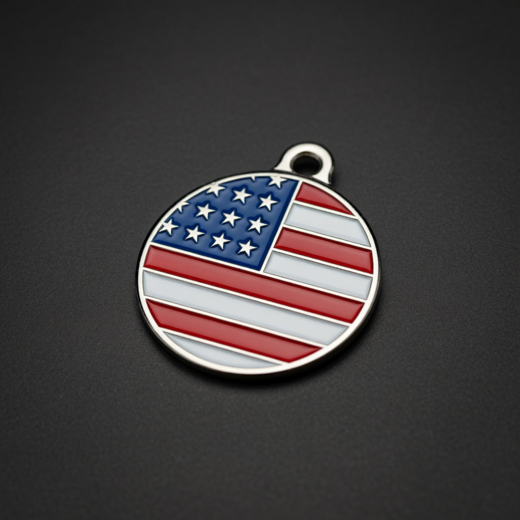 Flag United States ID Tag