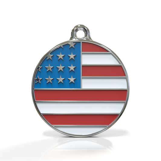 Flag United States ID Tag Medium