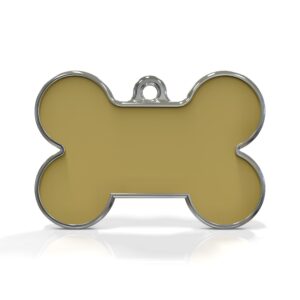 Solid Bone Yellow ID Tag Medium