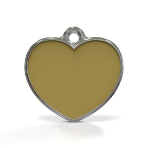 Solid Heart Yellow ID Tag