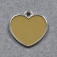 Solid Heart Yellow ID Tag